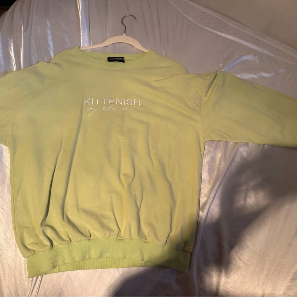 Kittenish Vibrant Lime Pullover